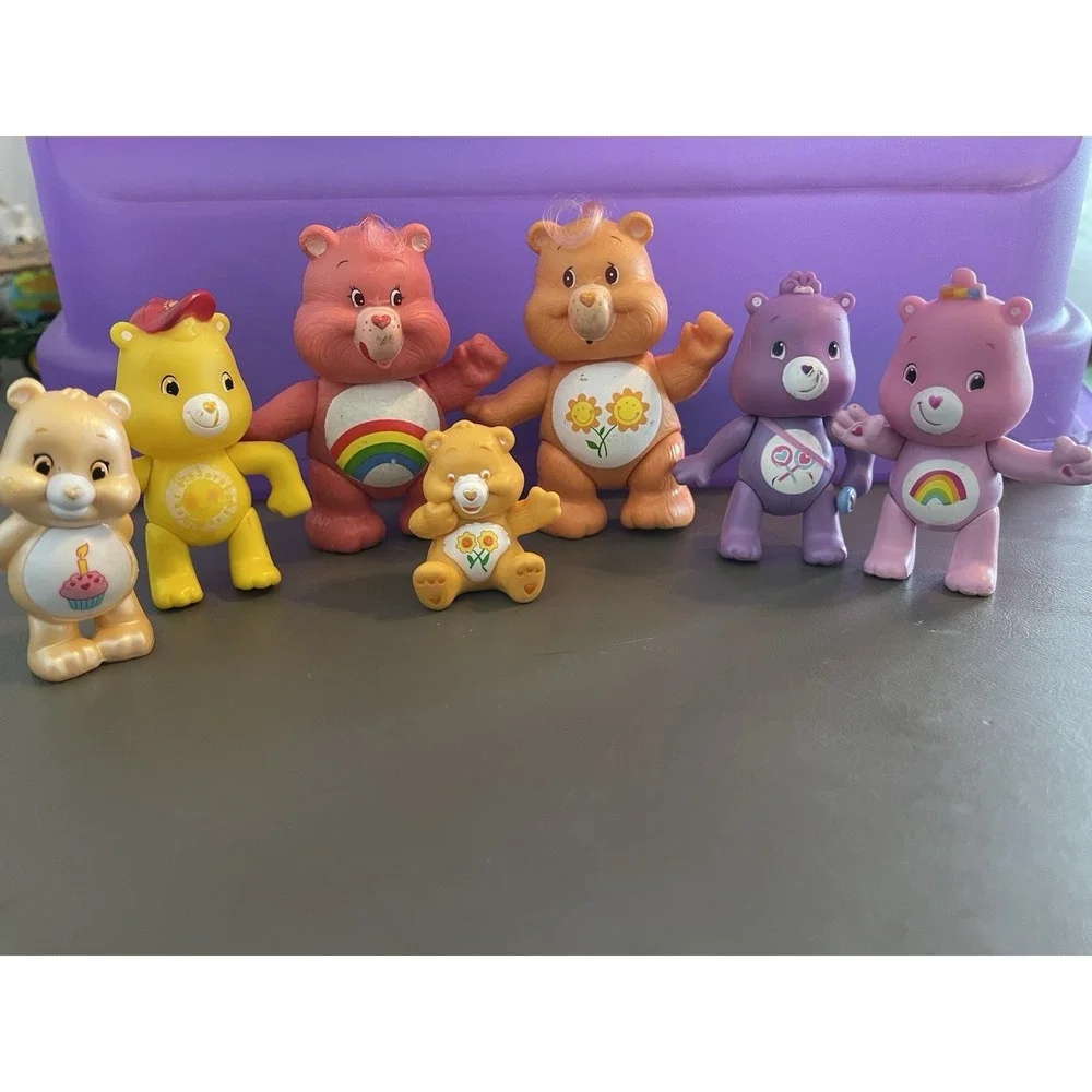 Care Bears Figures Moveable Arms Legs Lot Of 7